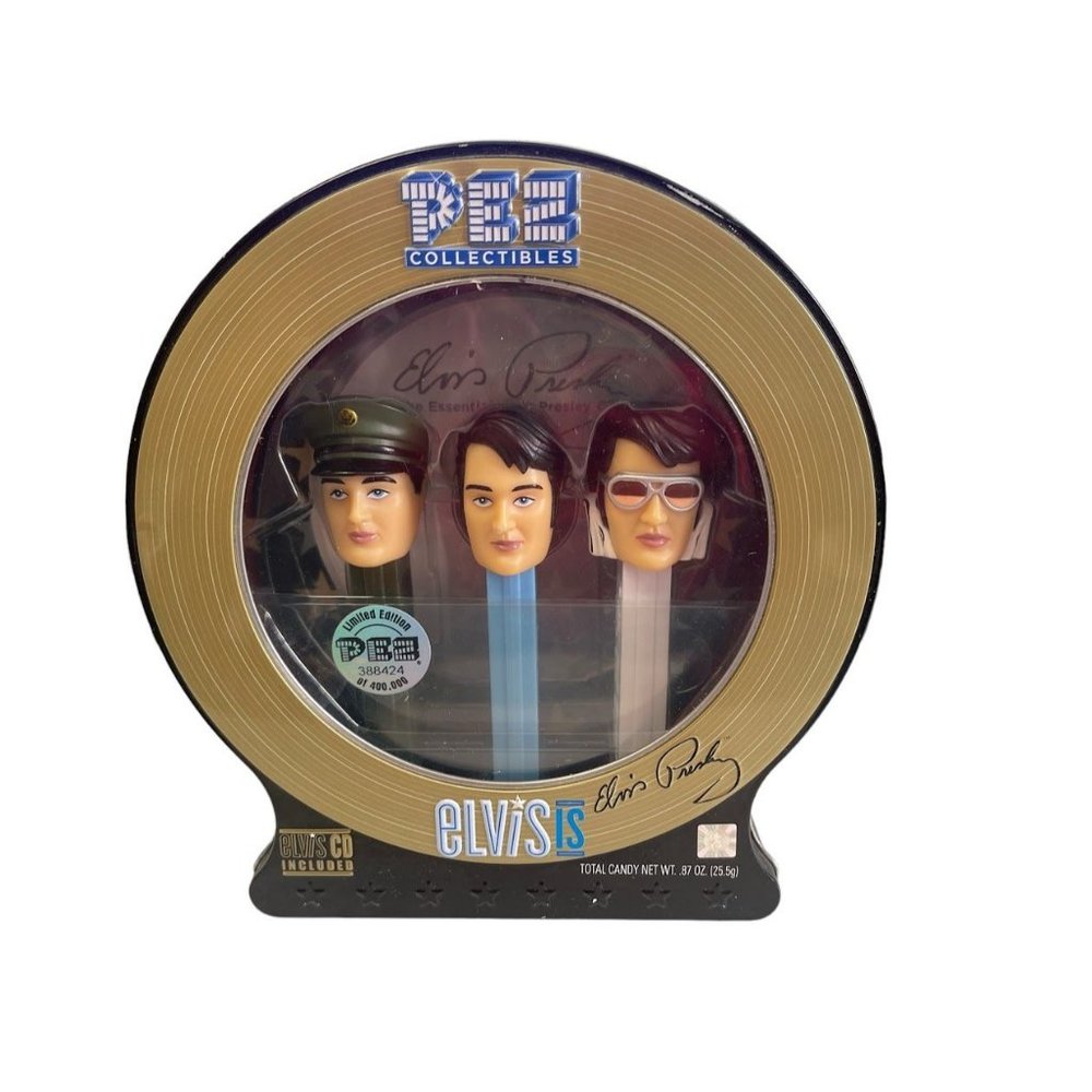 Elvis Presley Pez Dispenser 2007 Collector Set W/ Music CD Limited Edition